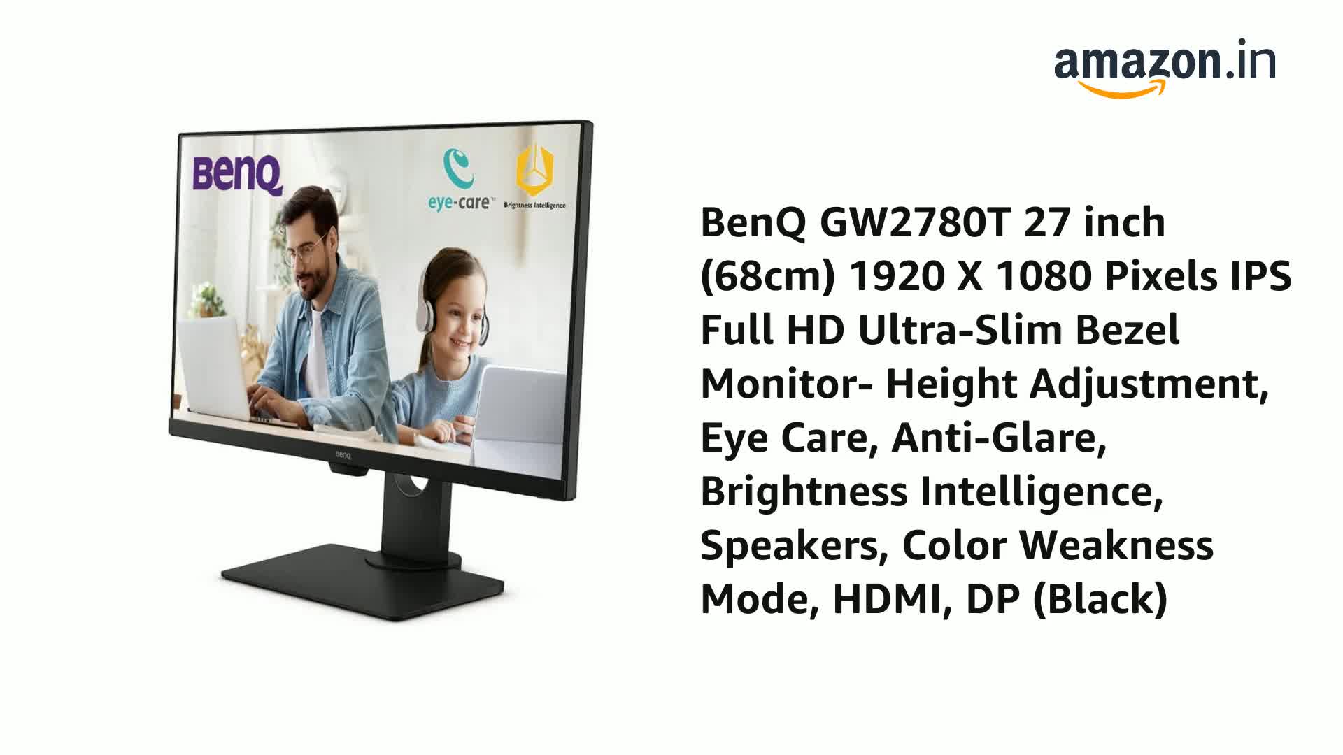 BenQ GW2780T 27 inch (68cm) 1920 X 1080 Pixels IPS Full HD